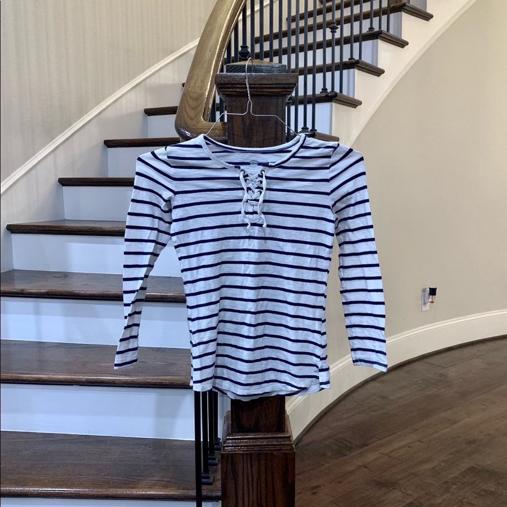 Long Sleeve Nautical Theme Tee